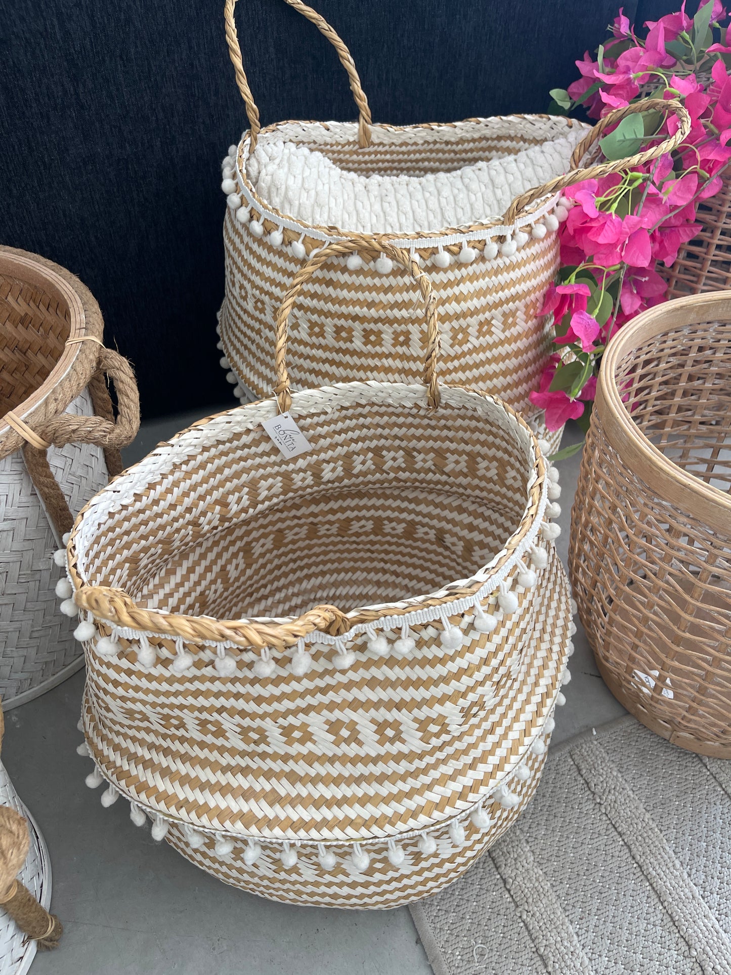 SET CANASTOS BEIGE