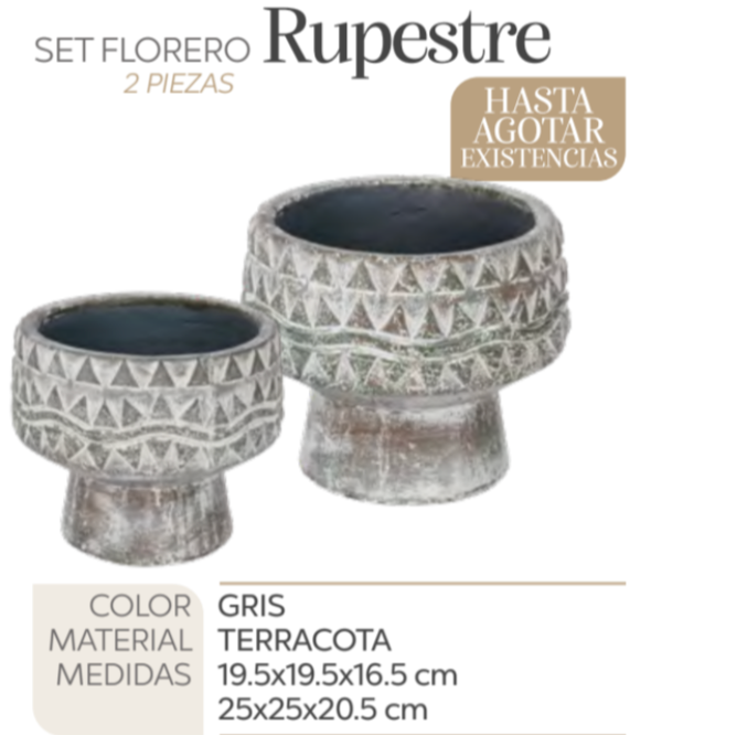 SET 2 FLOREROS RUPESTRE