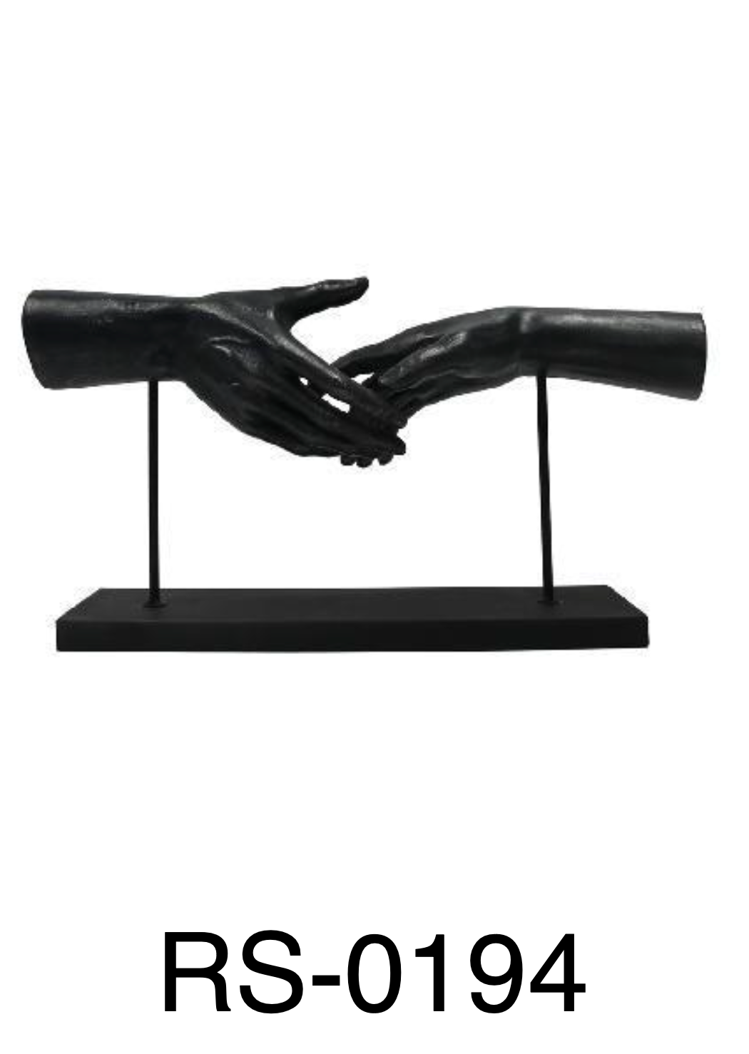 Escultura Decorativa Manos en Resina con soporte de metal