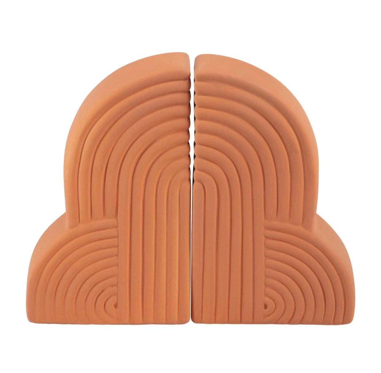 Sujeta libros terracota