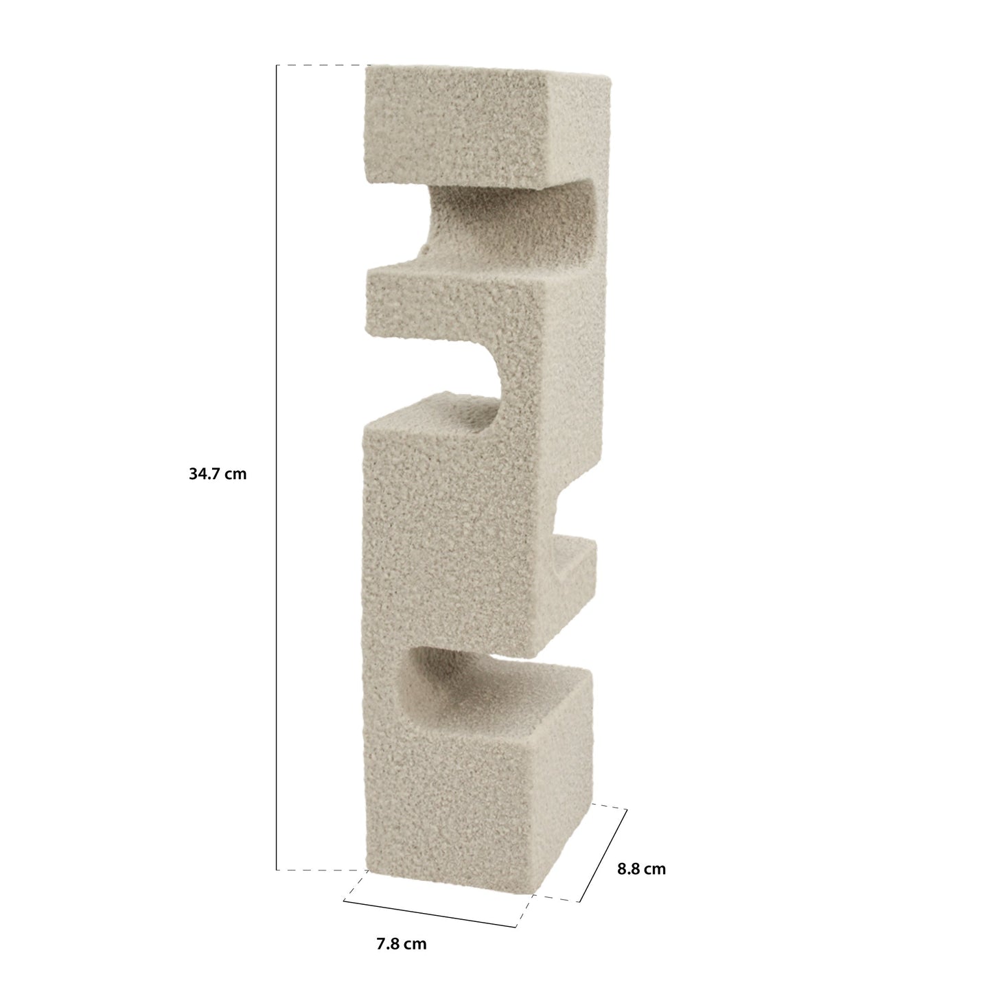Escultura Decorativa Bloque en Resina Simulación Granito