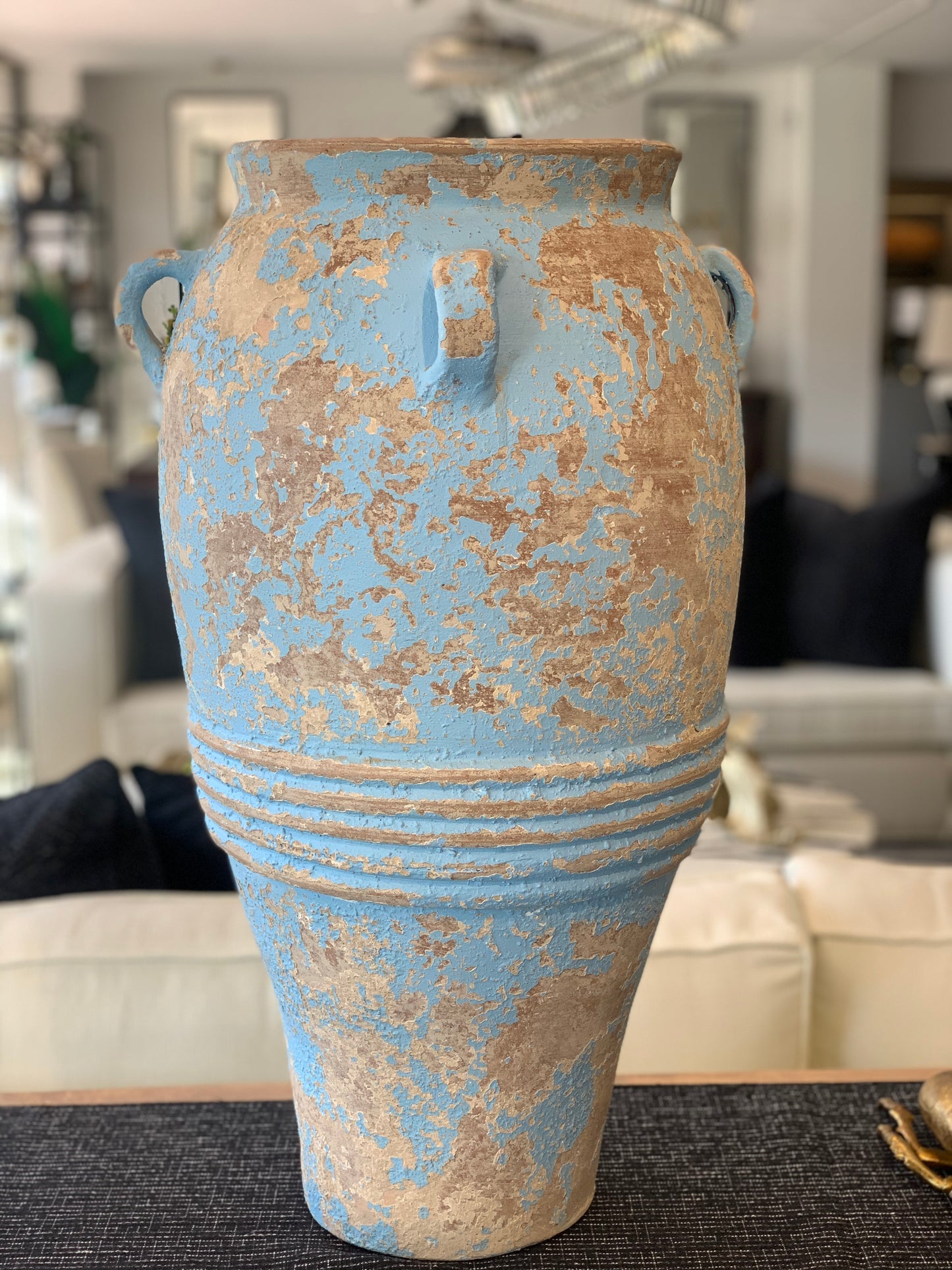 MACETA OLIVERO AZUL l