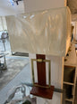 LÁMPARA NOGAL, DORADO