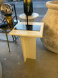 mesa lateral mármol cuadrada