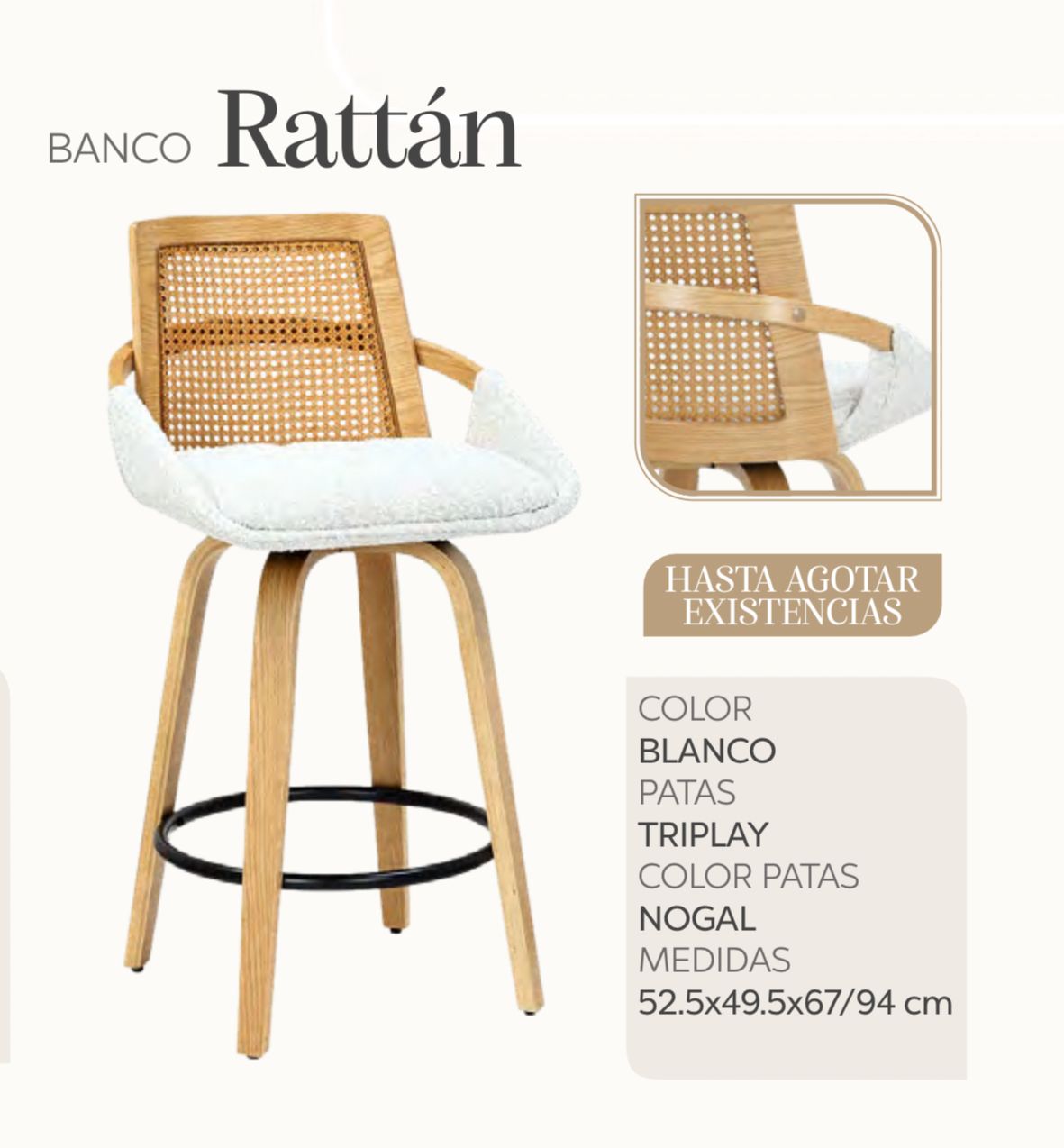 Banco rattan