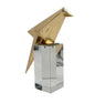 Figura Decorativa, Ave Origami I En Resina Y Cristal, Corner Dorado