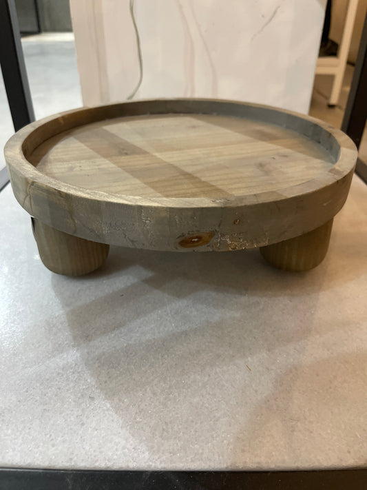 charola madera redonda