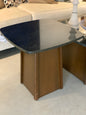 Mesa mármol base madera