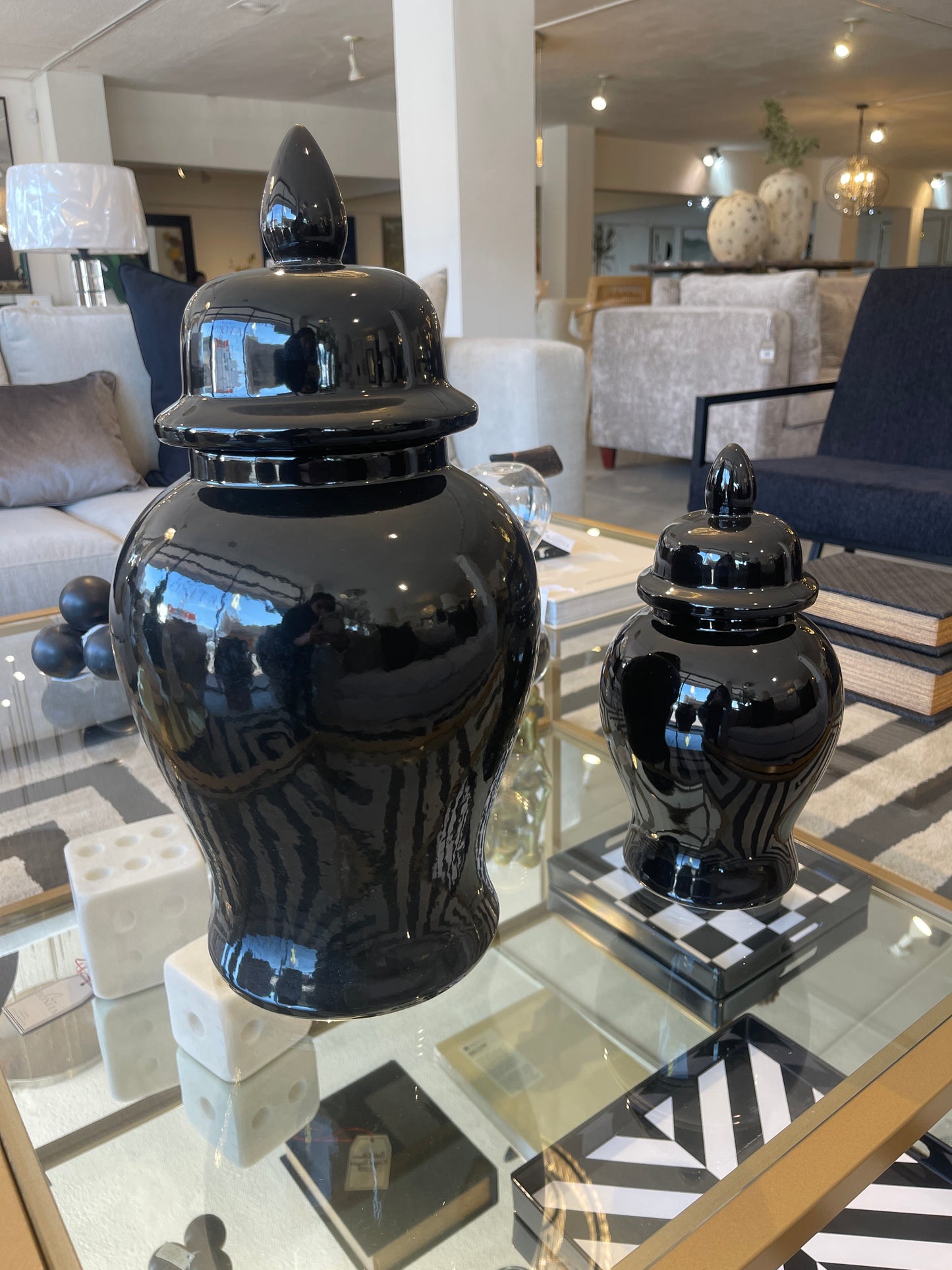 Set Jarrones Black