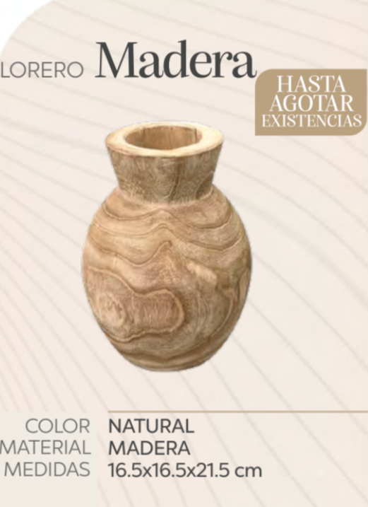 florero madera