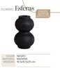florero esfera negro
