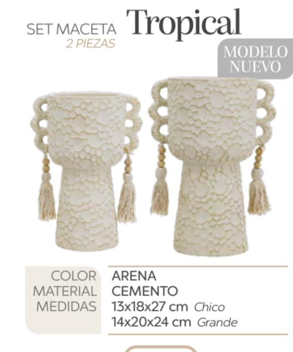 SET MACETAS TROPICAL