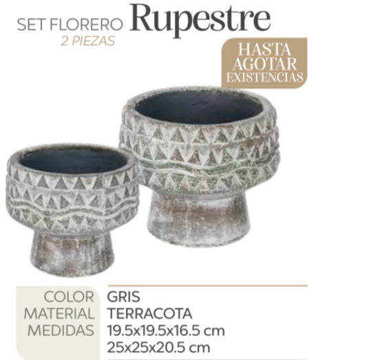 SET 2 FLOREROS RUPESTRE