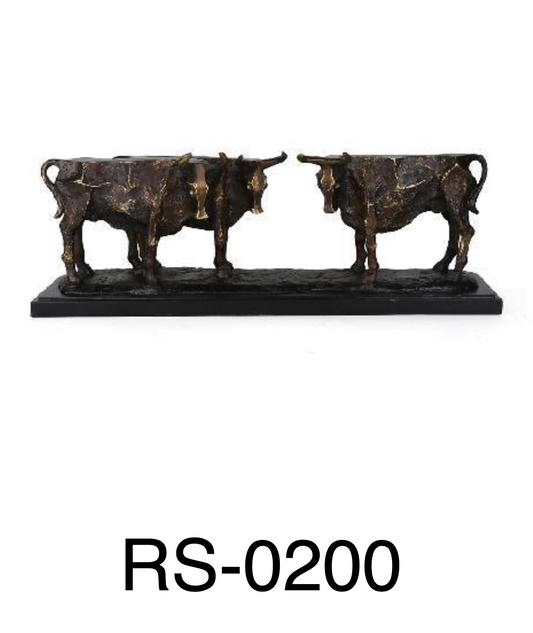 Escultura Decorativa de Resina Toro