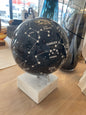 globo terráqueo, mármol carrara