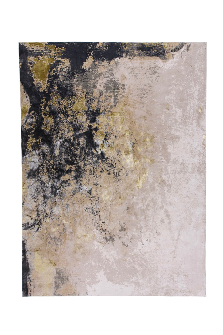 TAPETE ZURIA 1015C GRIS OCURO DORADO
