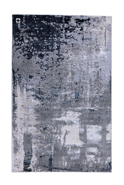 TAPETE NELA 1004C NEGRO-AZUL