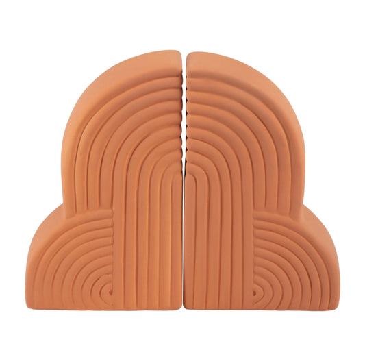 Sujeta libros terracota