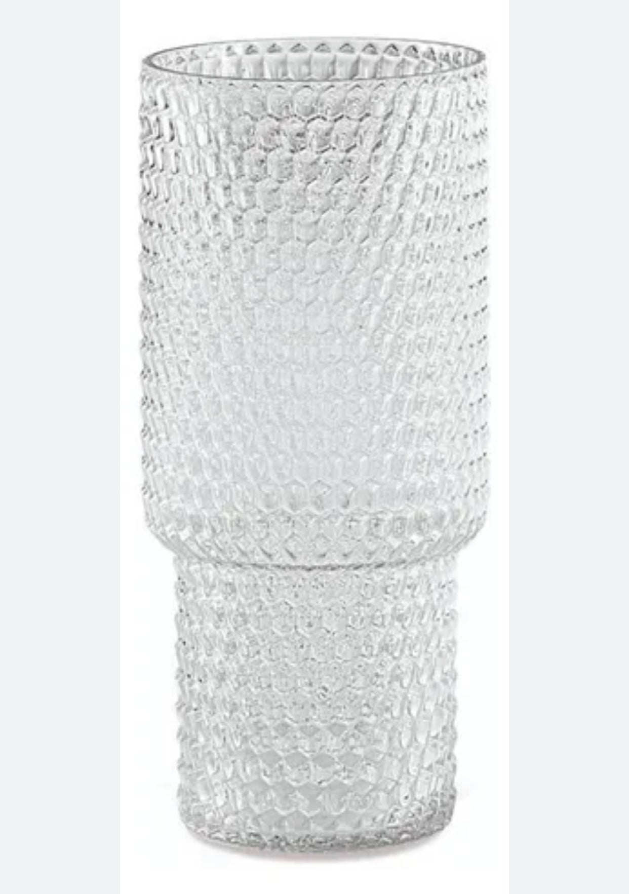 FLORERO CRISTAL GRIS