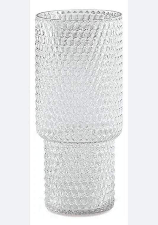 FLORERO CRISTAL GRIS