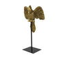 Escultura Decorativa Loro en Despegue de Resina en Base Métalica