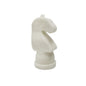 Pieza Decorativa de Ajedrez, Caballo en Resina Acabado Blanco