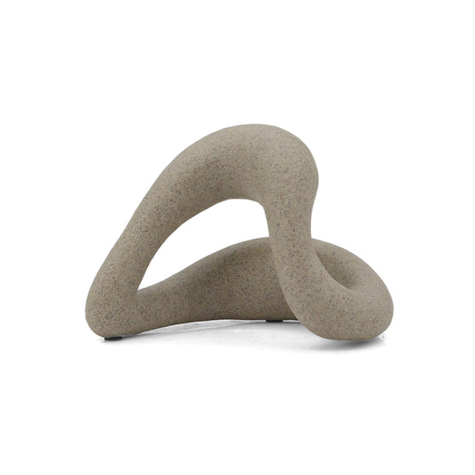 Escultura Decorativa Abstracta en Resina Simulación Granito I