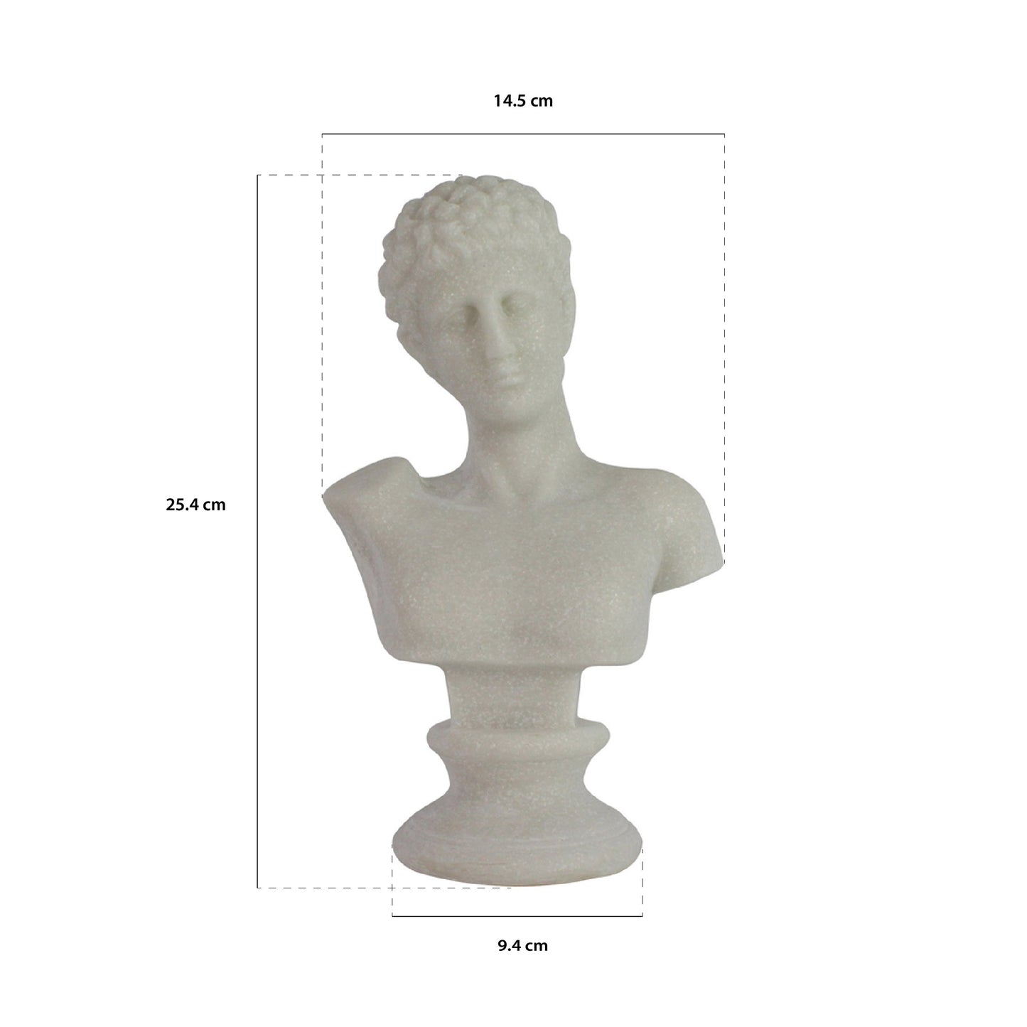 Escultura Decorativa Busto en Resina Acabado Blanco I