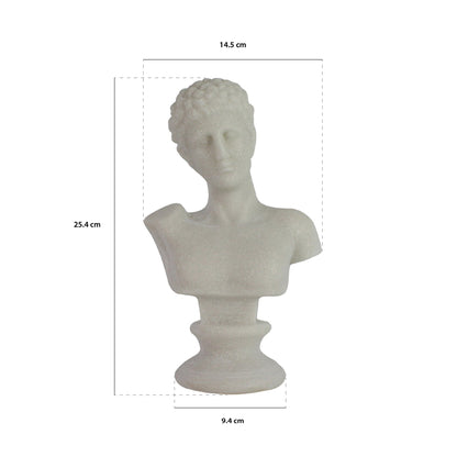 Escultura Decorativa Busto en Resina Acabado Blanco I