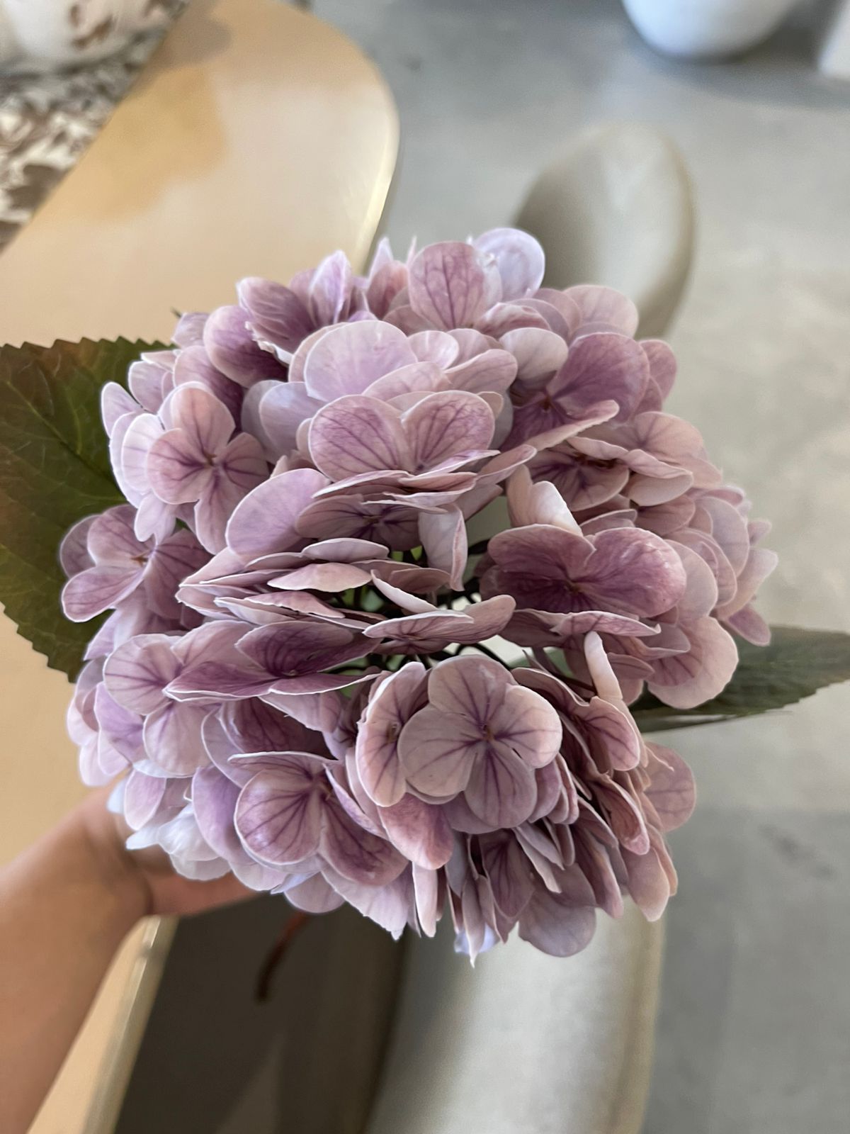 Hortensia lila artificial